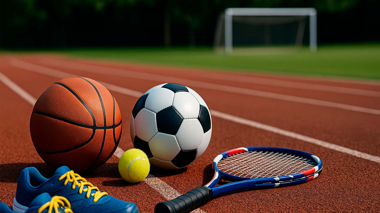 Material deportivo en pista