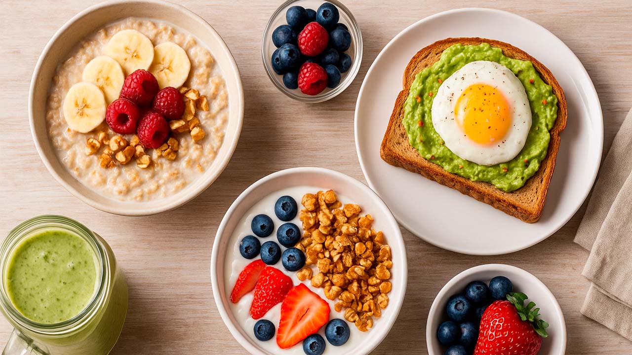 Desayuno saludable variado