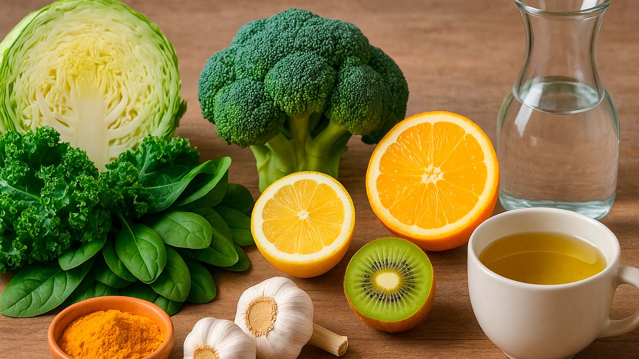 Alimentos frescos desintoxicantes