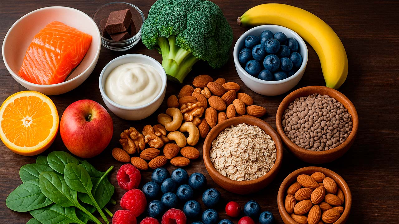 Alimentos saludables variados
