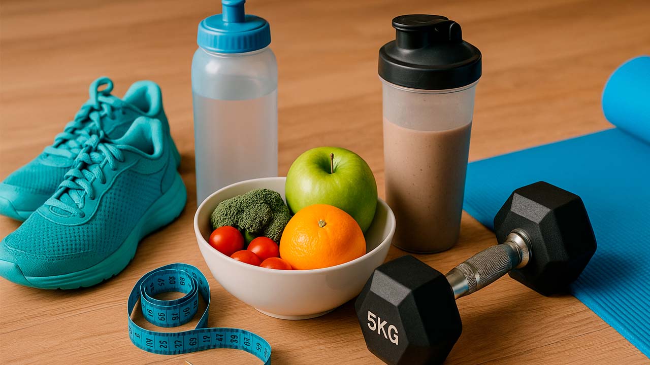 Equipo fitness saludable