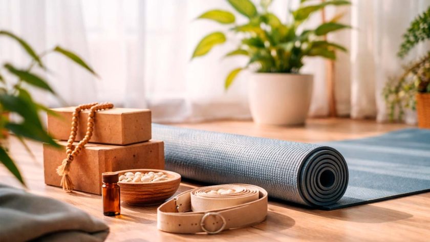 Espacio de yoga tranquilo